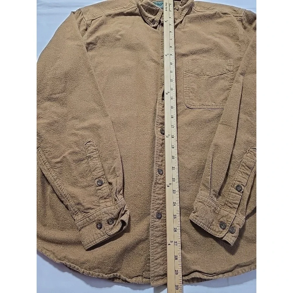 Woolrich Men's Large Brown Long Sleeve Flannel Shirt Heavy &‎ Soft Outdoor Hunt